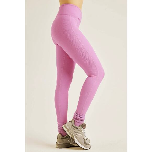 NEW Years Of Ours Veronica Pink Ribbed Pull On Activewear Leggings Pants  Sz M - Picture 9 of 9